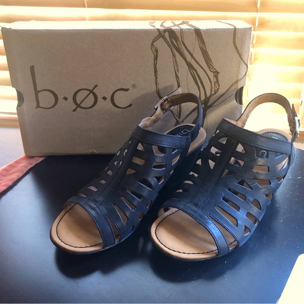 BOC Born Dixie Black Leather Sandals